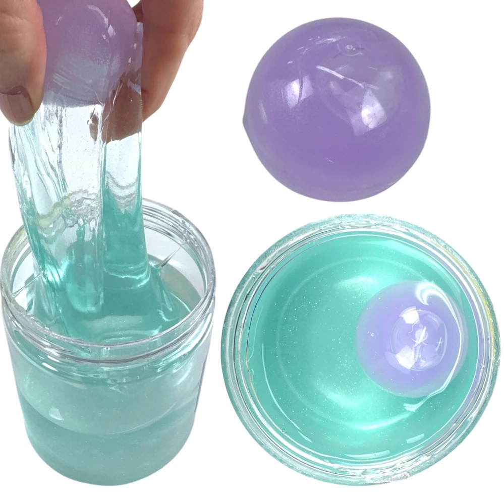 SquishySquishies JAR OF SLIME RUNNING galactic in in the PLASTIC MASS sensorinis IS