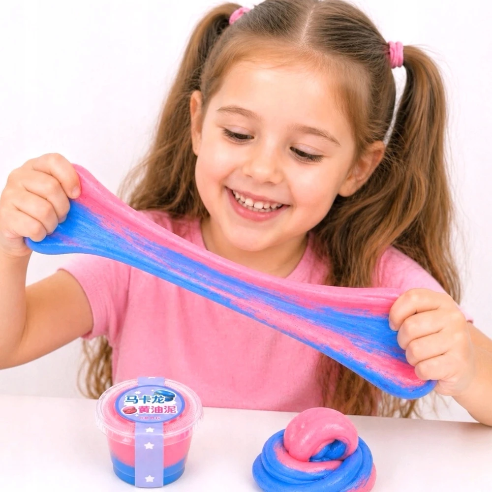 SquishySquishies PUTOLAS, polimerinio plastiko masė puodelyje, 5 cm, ĮVAIRIŲ SPALVŲ