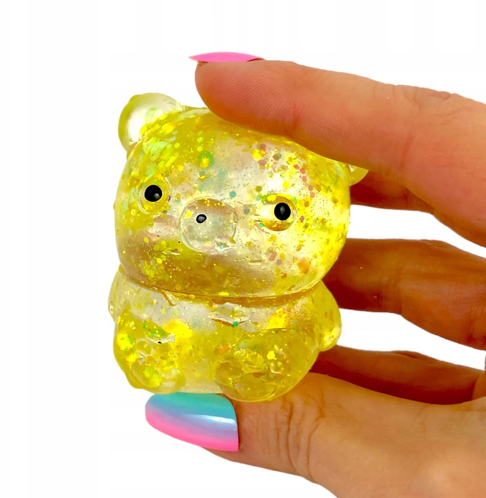 Squishysquishies Silikoninis minkštas žaislas "miškas" su blizgučiais, 6 cm