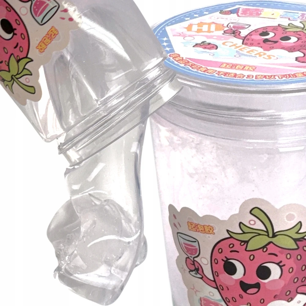 Squishysquishies SLIME FRAGRANCED 3PACK braškių skaidrus RINKINYS 3x250 ml