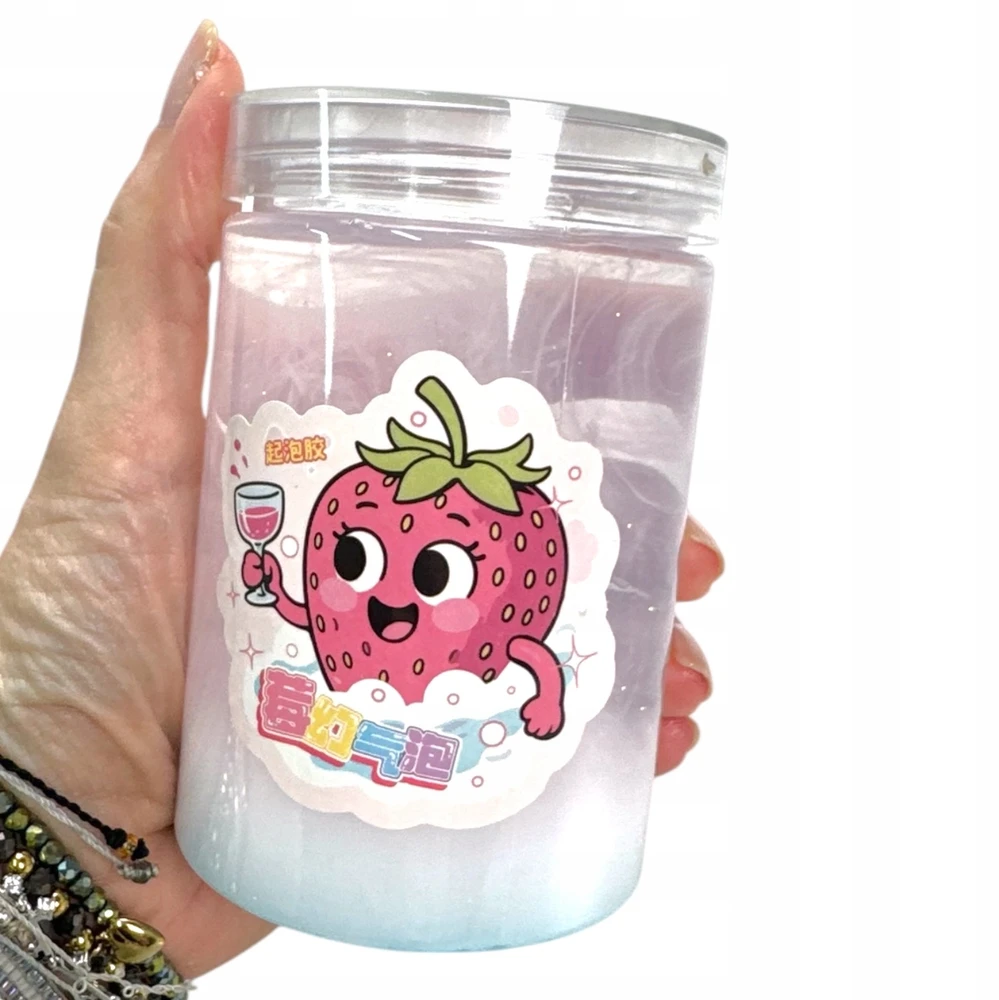 Squishysquishies SLIME FRAGRANCED 3PACK braškių skaidrus RINKINYS 3x250 ml