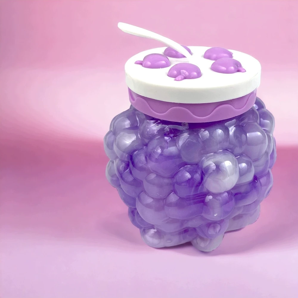 Squishysquishies Slime GALAXY PERŁOWY masa SENSORYCZNA WINOGRONO