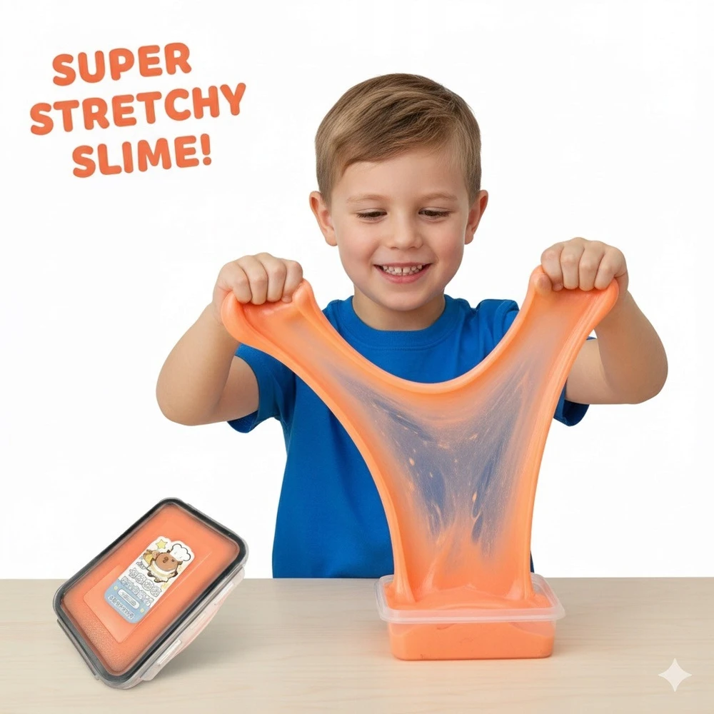 Squishysquishies SLIME KAPIBARA Z POSYPKĄ SENSORYCZNĄ - IS KREATYWNA ZABAWA