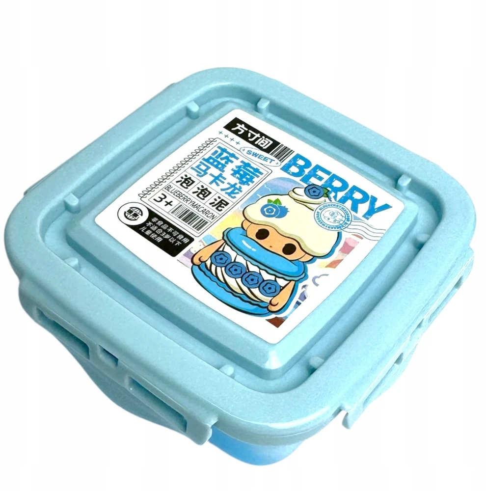 SquishySquishies SLIME plastikinė pasta BLUEBERRY MACARON Sensory
