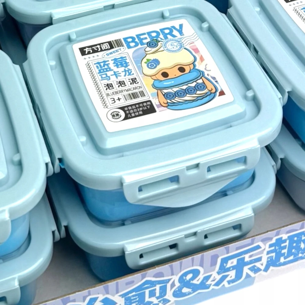 SquishySquishies SLIME plastikinė pasta BLUEBERRY MACARON Sensory