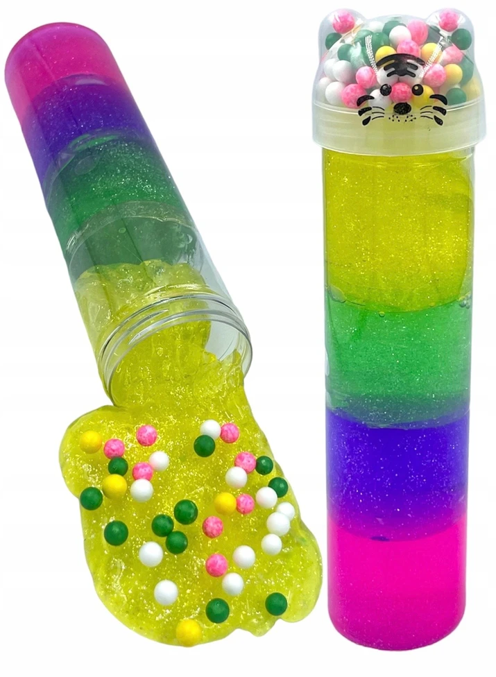 SquishySquishies Slime SENSORY PLASTIC MASĖS STYROFOAM kamuoliukai Tube