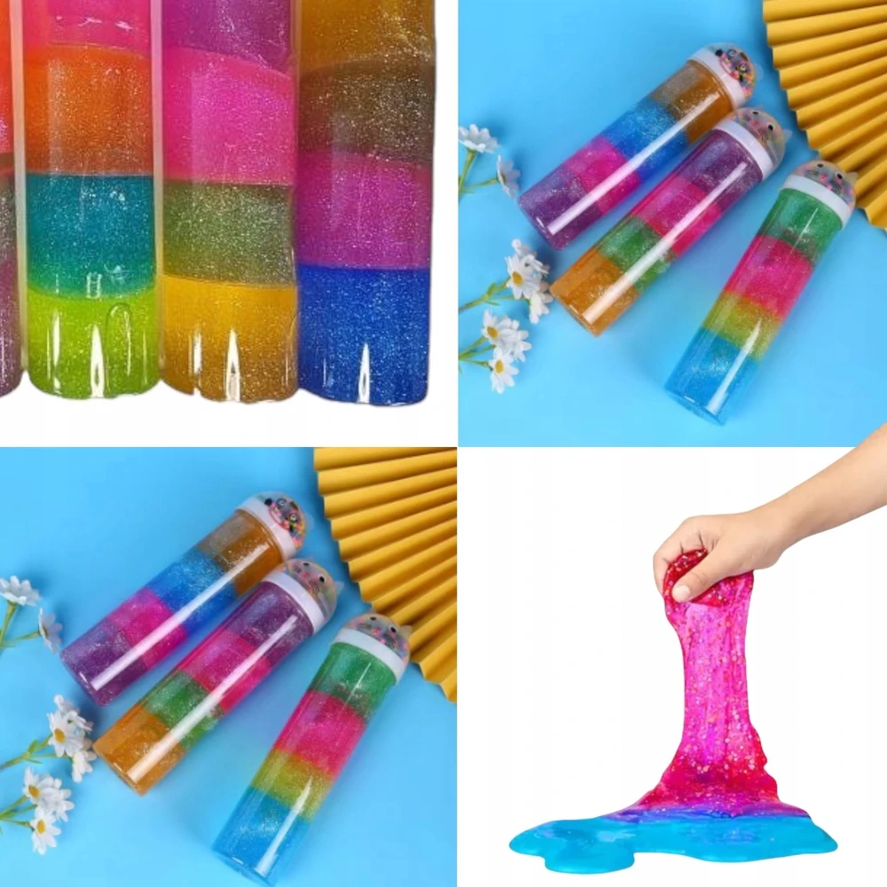 SquishySquishies Slime SENSORY PLASTIC MASĖS STYROFOAM kamuoliukai Tube