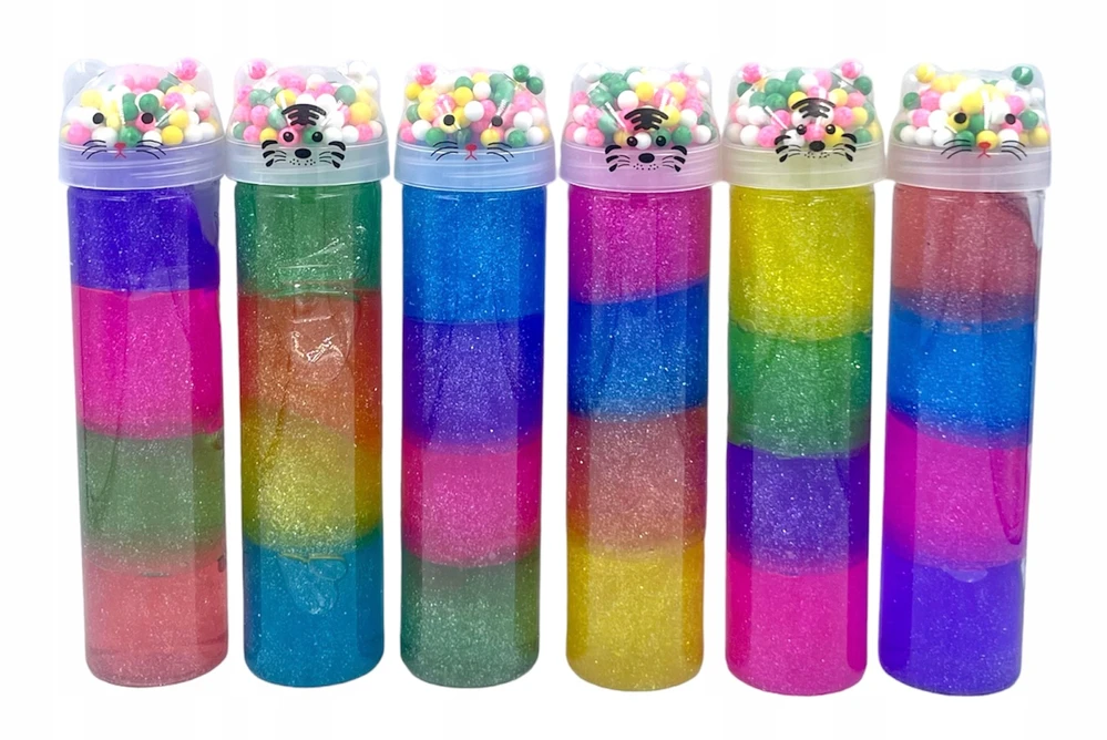 SquishySquishies Slime SENSORY PLASTIC MASĖS STYROFOAM kamuoliukai Tube