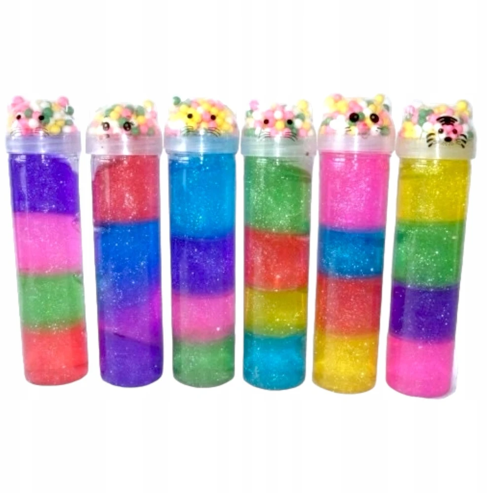 SquishySquishies Slime SENSORY PLASTIC MASĖS STYROFOAM kamuoliukai Tube