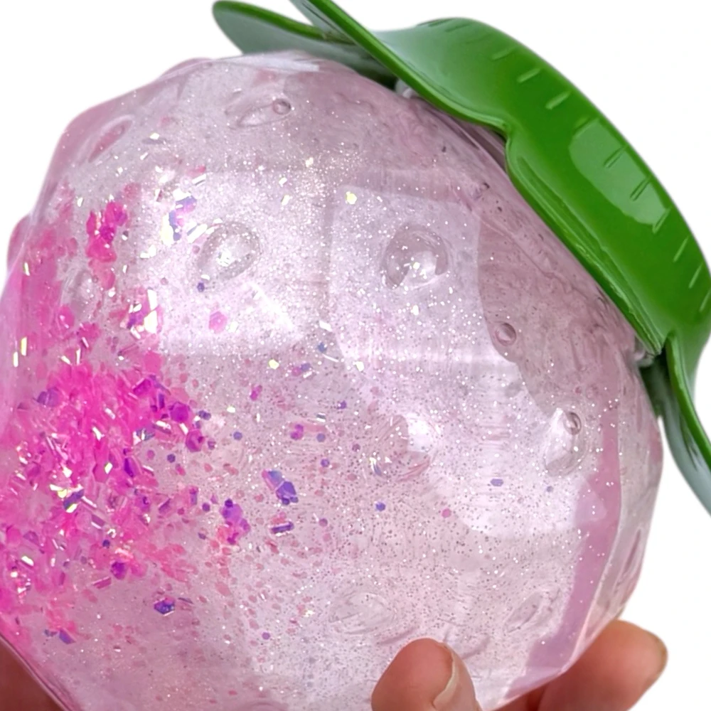 Squishysquishies SLIME ŻELOWA MASA brokatowa STRETCH truskawka SENSORYCZNA SLAJM Jumbo