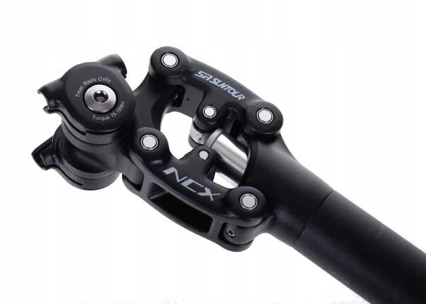 SR Suntour SP25-NCX BLK pakabos sėdynės stulpas (31,6*350mm), aliuminis
