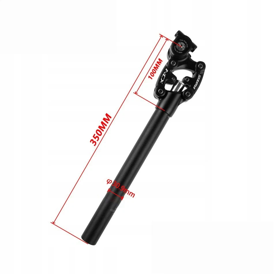 SR Suntour SP25-NCX BLK pakabos sėdynės stulpas (31,6*350mm), aliuminis