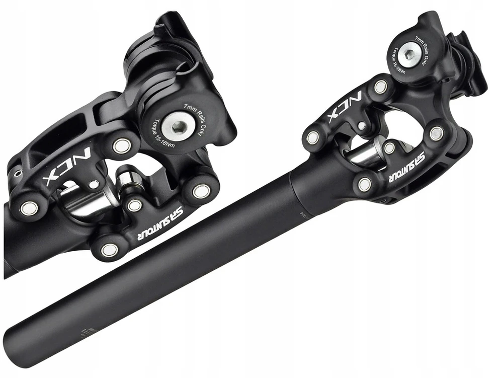 SR Suntour SP25-NCX BLK pakabos sėdynės stulpas (31,6*350mm), aliuminis