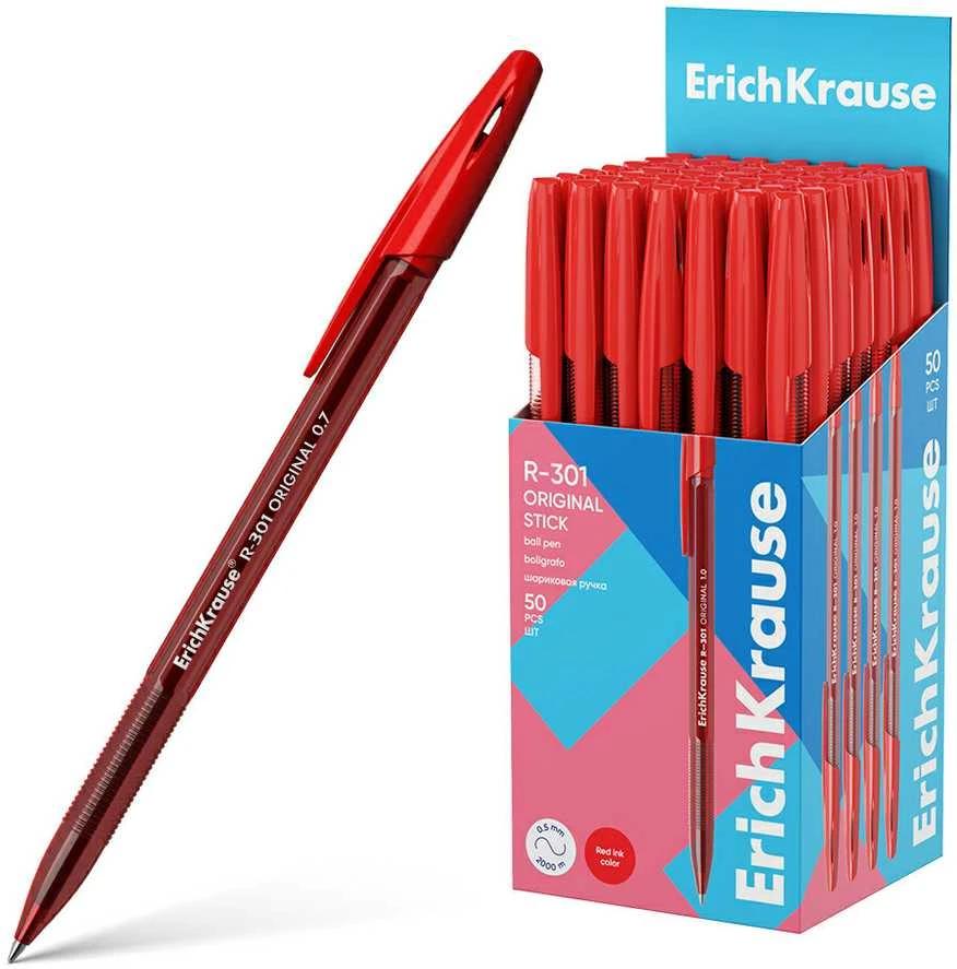 Tušinukas R-301 ORIGINAL STICK, ErichKrause, 1.0mm, raudonos sp.