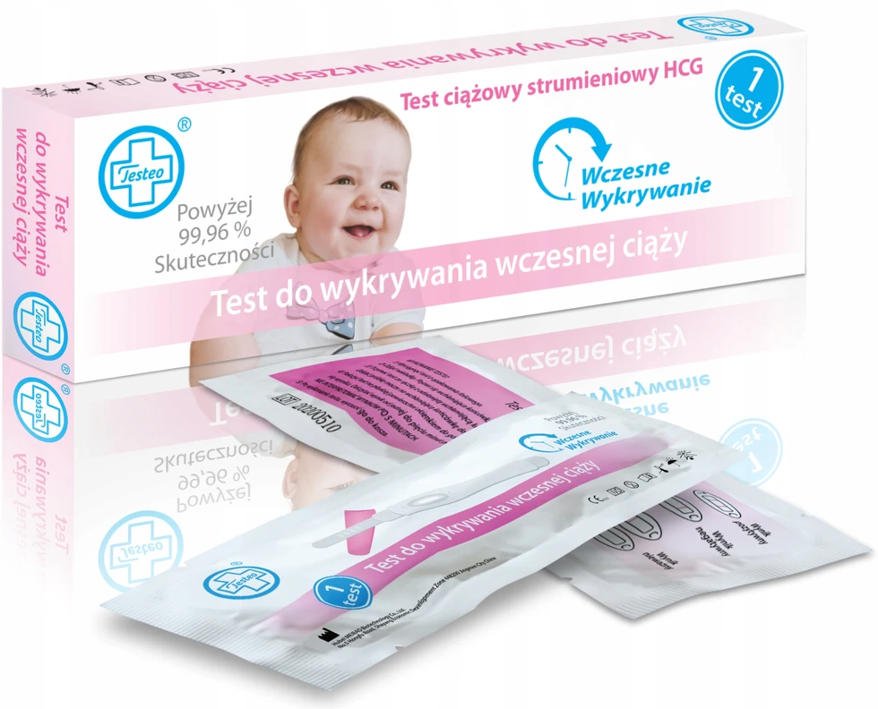 SRAUTINIS NĖŠTUMO TESTAS ANKSTYVO NĖŠTUMO 2 DIENOS TESTEO tikslumas 99,96 %