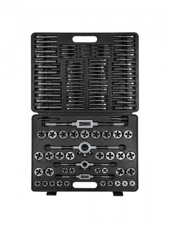 Neo Tools Sriegiklių komplektas NEO 110 vnt. (sriegiai, čiaupai, veržlės)