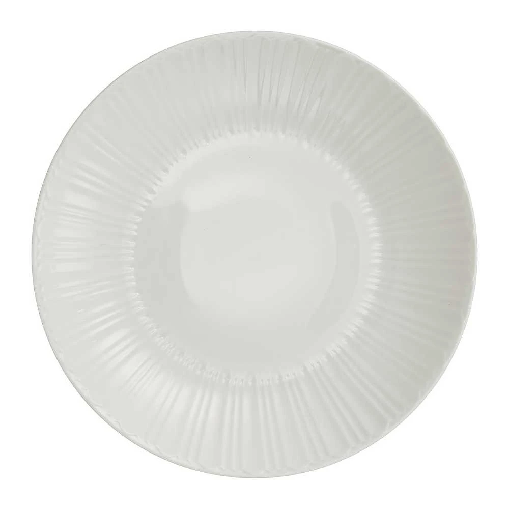 Sriubos lėkštė AMBITION Perla, baltos sp., porcelianas, 21,5 cm