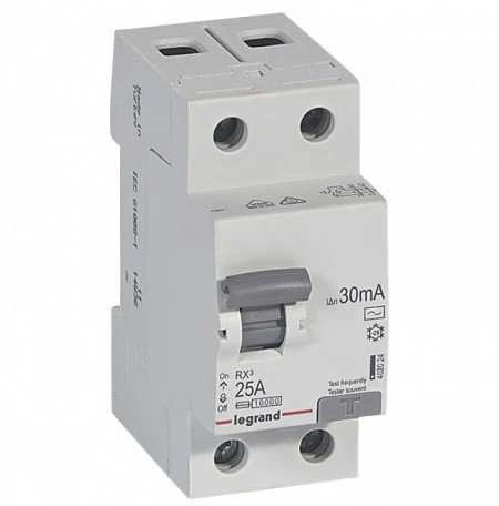 Srovės nuotekio relė RCD RX Legrand 402024 (AC, 25A, 2P, 30mA, 230V)