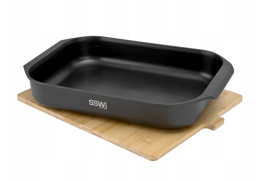 SSW Aliumininė keptuvė 34,5x24,5 cm BBQ CHEF juoda