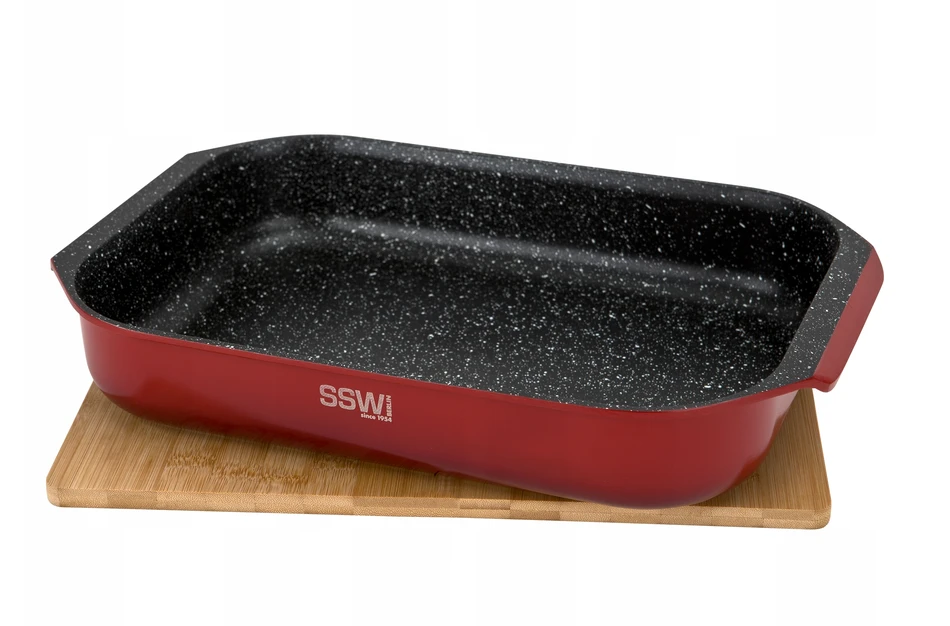 SSW Aliumininė keptuvė 34,5x24,5 cm BBQ CHEF raudona