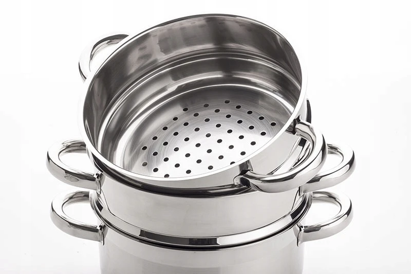 SSW Vitalo garų puodas 4,3 l 24 cm garintuvas su 2 įdėklais