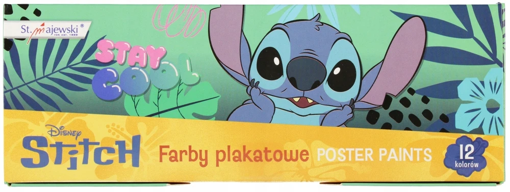 Starpak St. Majewski 12 spalvų plakatų dažai, 20ml, Lilo ir Stitch