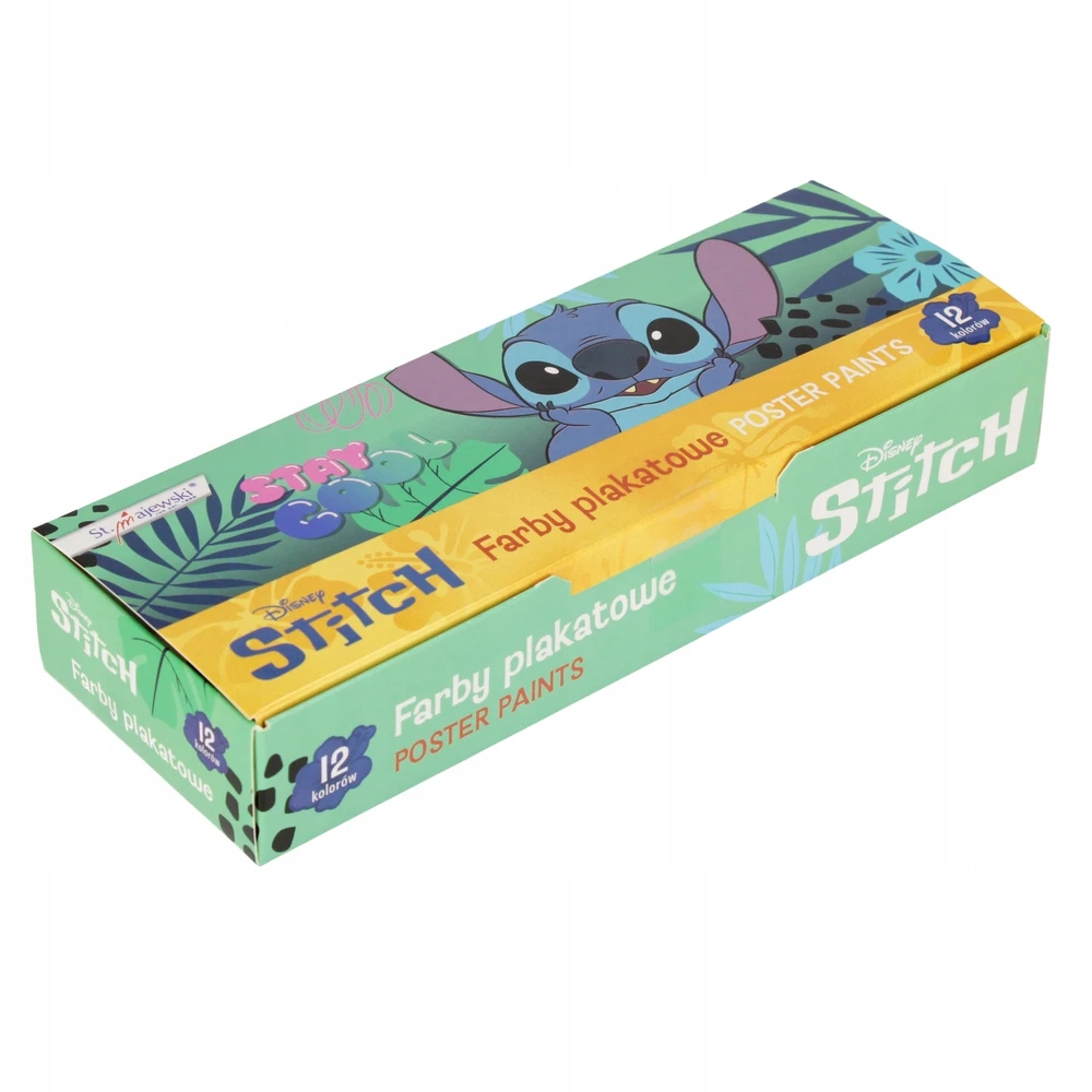 Starpak St. Majewski 12 spalvų plakatų dažai, 20ml, Lilo ir Stitch