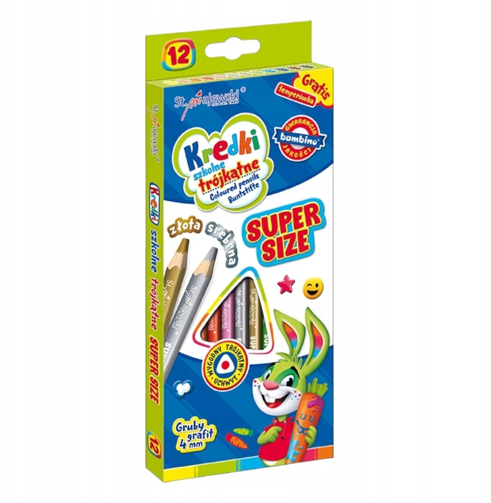 St. Majewski Bambino mokyklos pieštukų kreidelės THICK GRAPHITE Super Size