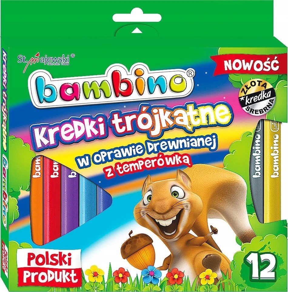 Pieštukai su drožtuku Bambino, 12vnt.