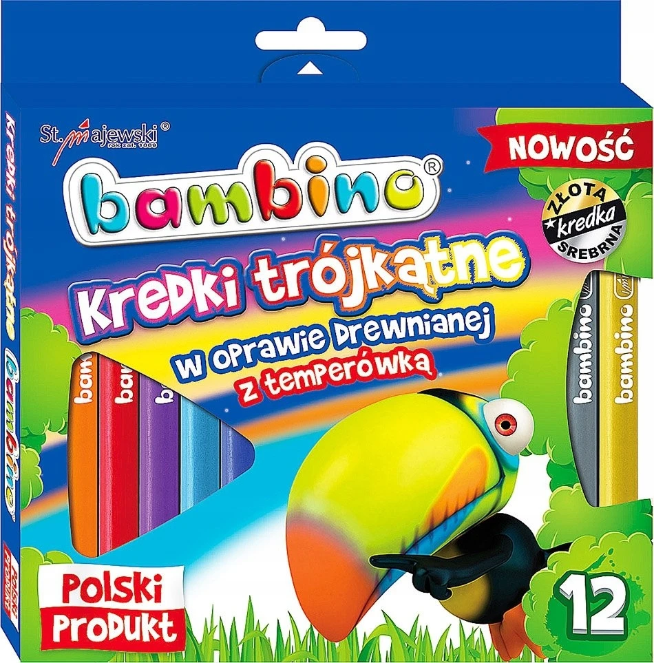Pieštukai su drožtuku Bambino, 12vnt.