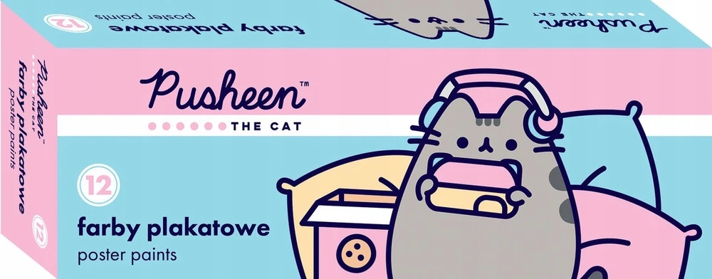 Starpak St. Majewski Plakatų dažai 12 spalvų 20ml Pusheen