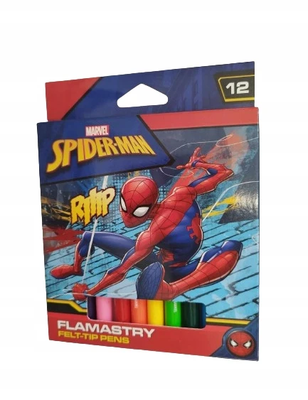 St. Majewski Spiderman flomasteriai, 12 spalvų