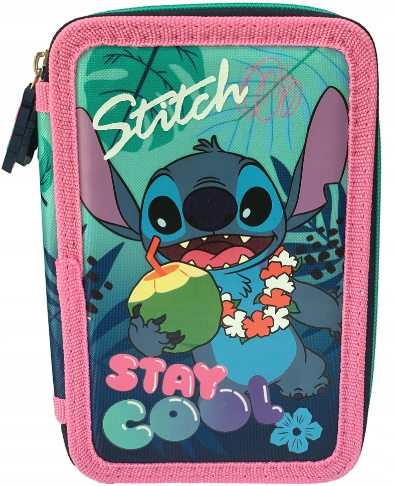 St. Majewski "stay Cool" "stitch" trijų skyrių penalas su priedais