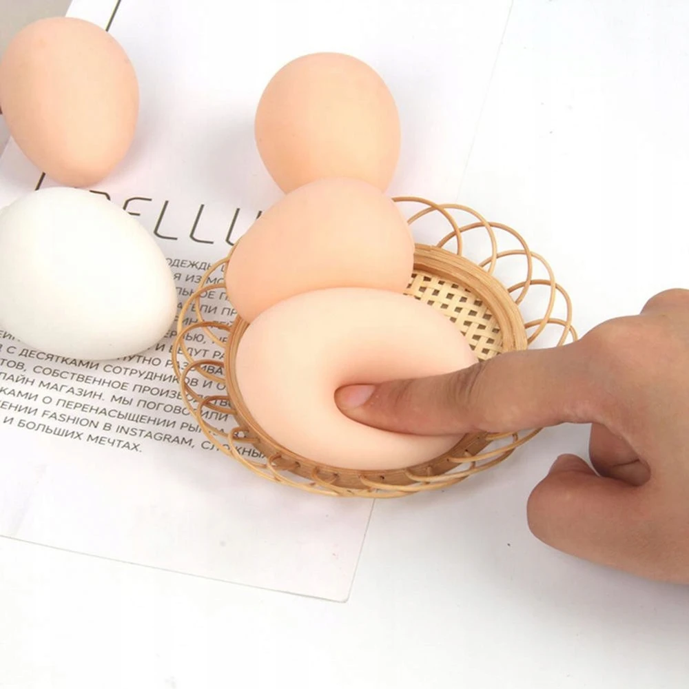 ST SQUISHY GNIOTEK EGG ANTISRESSAS KIAUŠINIS POEKTAS BALANDŽIO KOPELIO ŽAISLAS