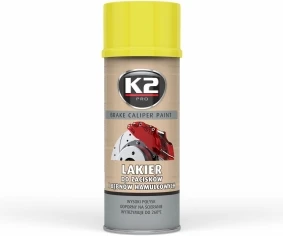 Stabdžių apkabos dažai K2 Caliper 400ml, geltona