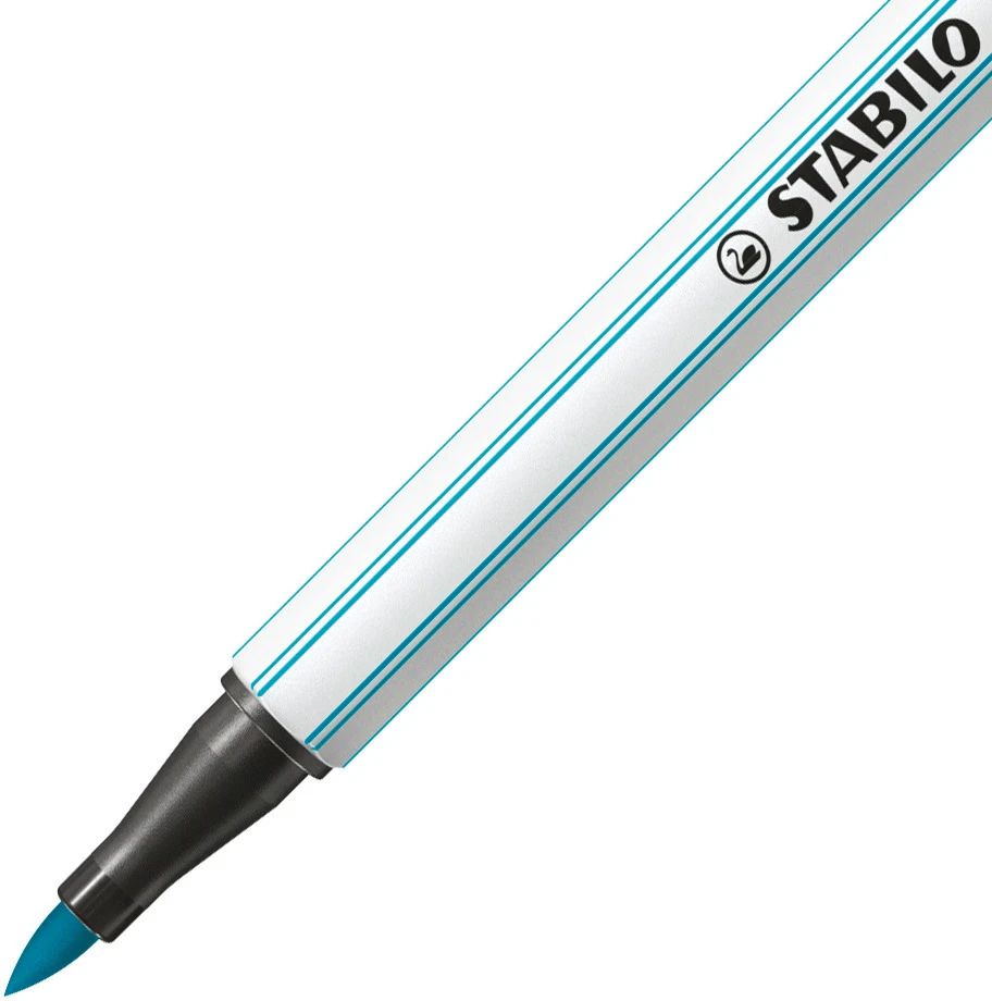 Stabilo 68 žymeklis, šviesiai mėlynas, teptuko galiukas