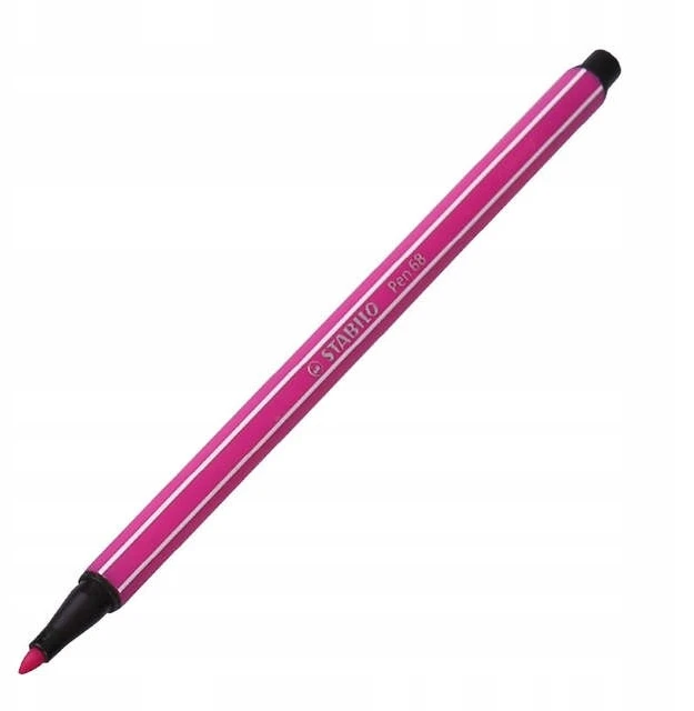 STABILO AQUACOLOR flomasteriai - 10 vnt. - Tamsiai rožinė - 1mm antgalis - Opaques