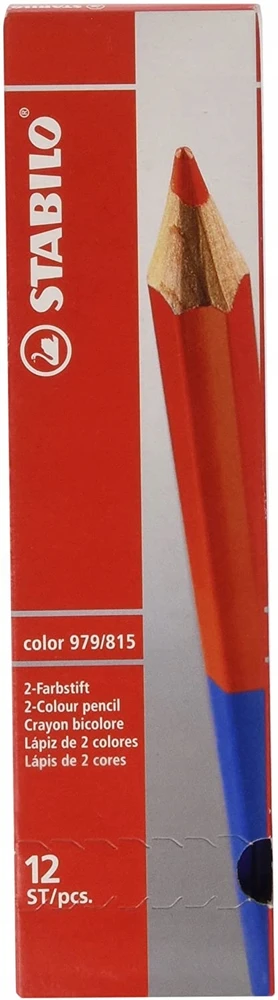 Stabilo Bicolor Pieštukai Raudoni/mėlyni, 12 vnt.