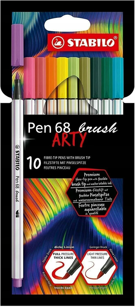 Stabilo Pen 68 Arty rinkinys, 10 spalvų