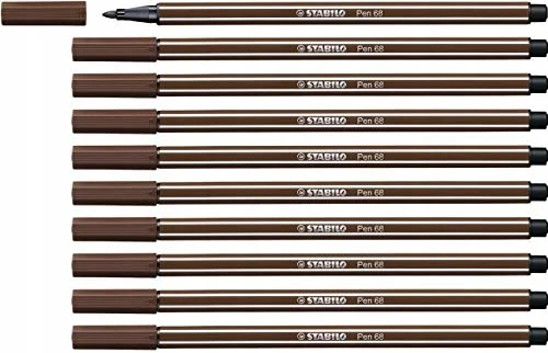 Stabilo Pieštukas - PEN - 68 - Vidutinė smailė 1 mm - Ruda spalva - Vandens pagrindu pagaminta rašalas