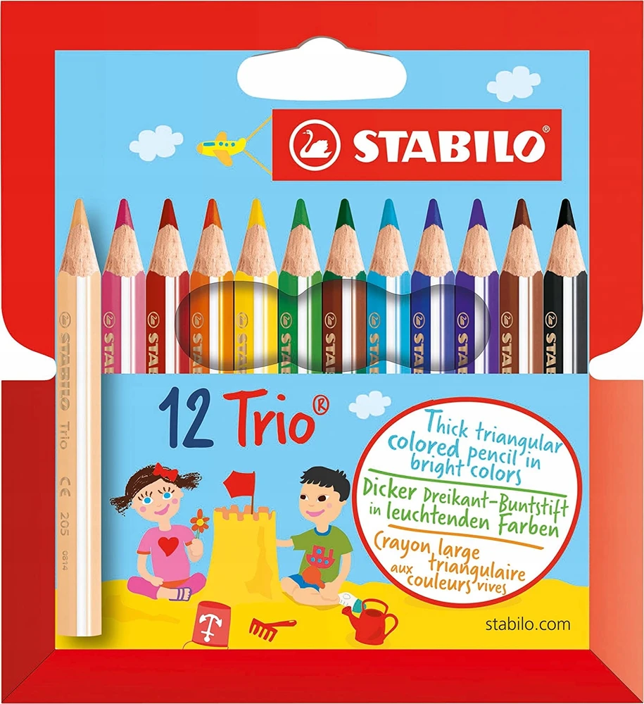 Stabilo pieštukų kreidelės 12 vnt.