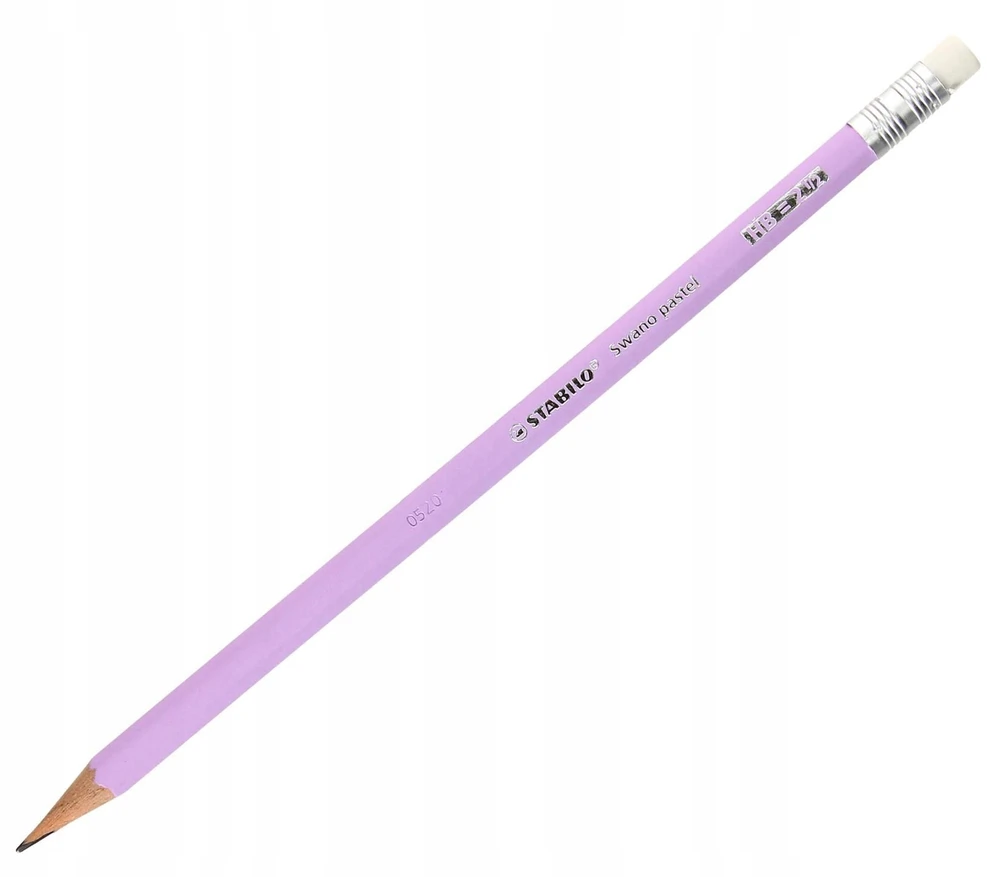 Stabilo Swano Pastel Hb pieštukas su trintuku, violetinis