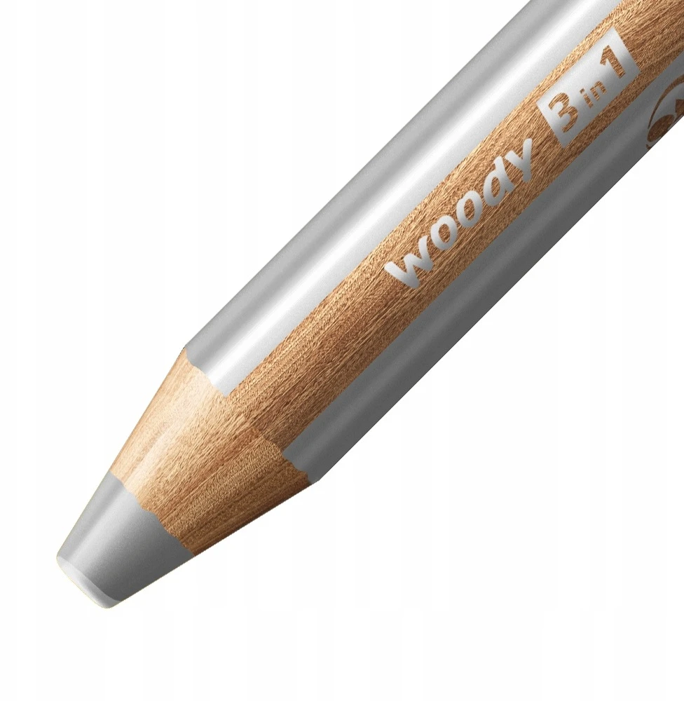 Stabilo Woody 3in1 kreidelė, sidabrinė, Nr. 805