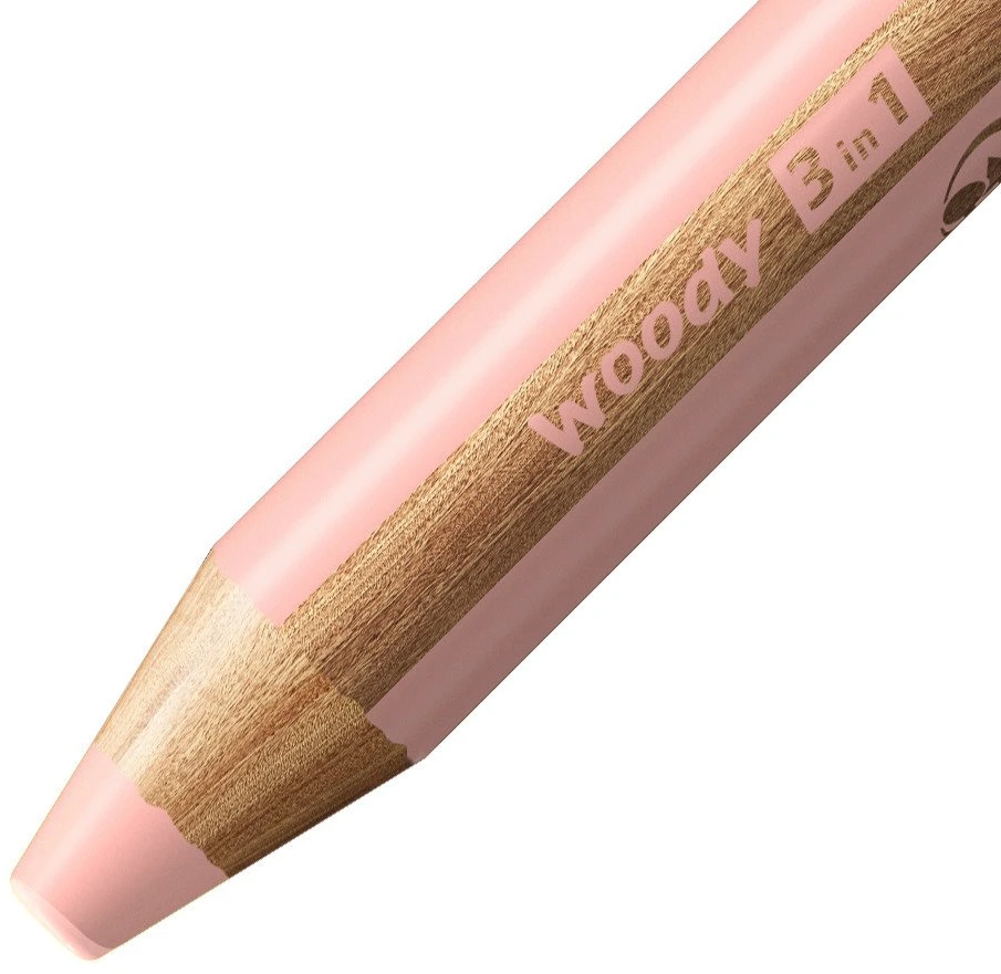 Stabilo Woody 3in1 kreidelė, šviesiai rožinė, Nr. 355