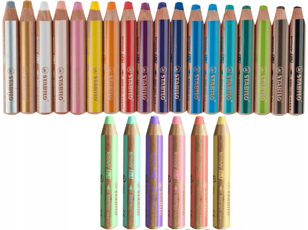 Stabilo Woody Pastel pieštukas - raudonas, 880/301