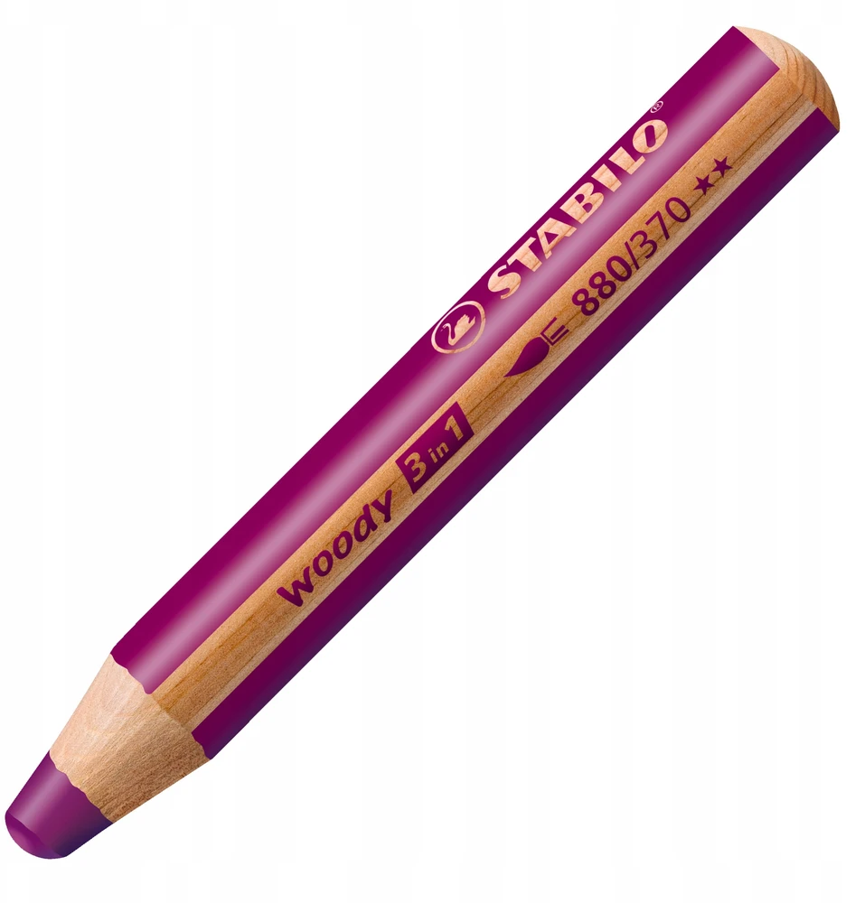 Stabilo Woody Xxl 3in1 kreidelė, violetinė, Nr. 370