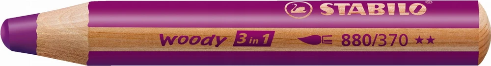 Stabilo Woody Xxl 3in1 kreidelė, violetinė, Nr. 370