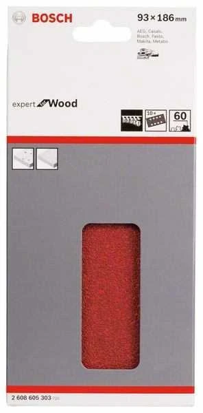 Bosch Šlif.pop,medžiui,perf. 93x185,K60,10vnt.Velchro