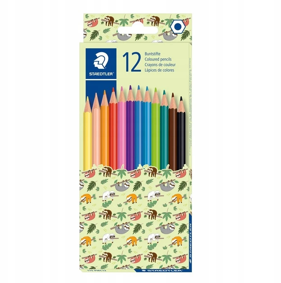 Staedtler 12 spalvų šešiakampės kreidelės
