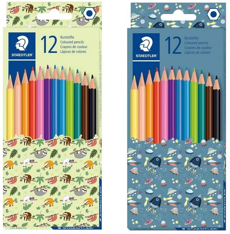 Staedtler 12 spalvų šešiakampės kreidelės